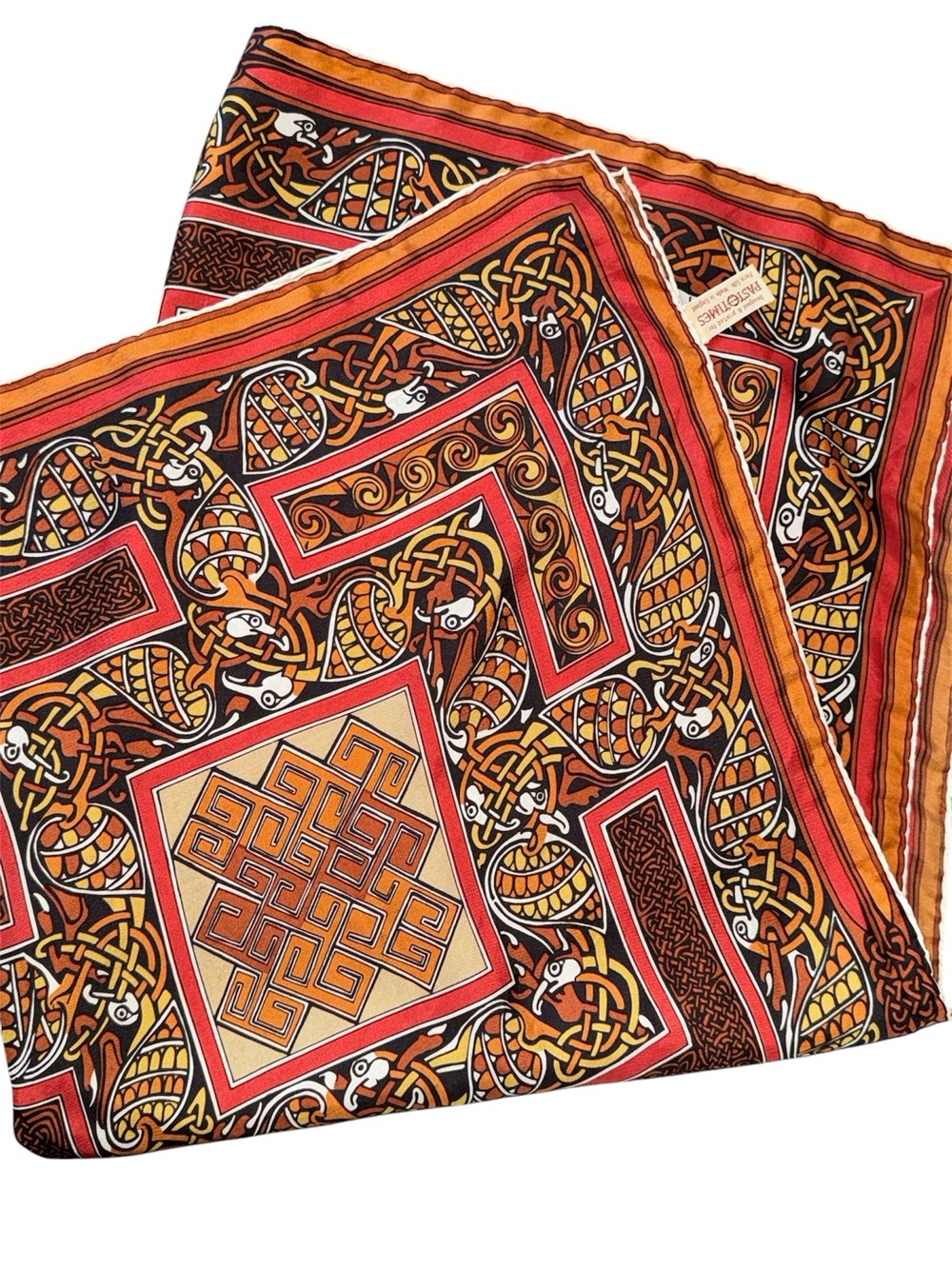 Past Times Vintage Abstract Silk Scarf